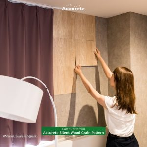 Pemasangan Acourete Silent Wall Pattern - MLV Finishing Lapis Kayu