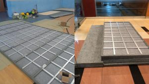 Rangka terpasang untuk panel akustik PET Acourete Board230