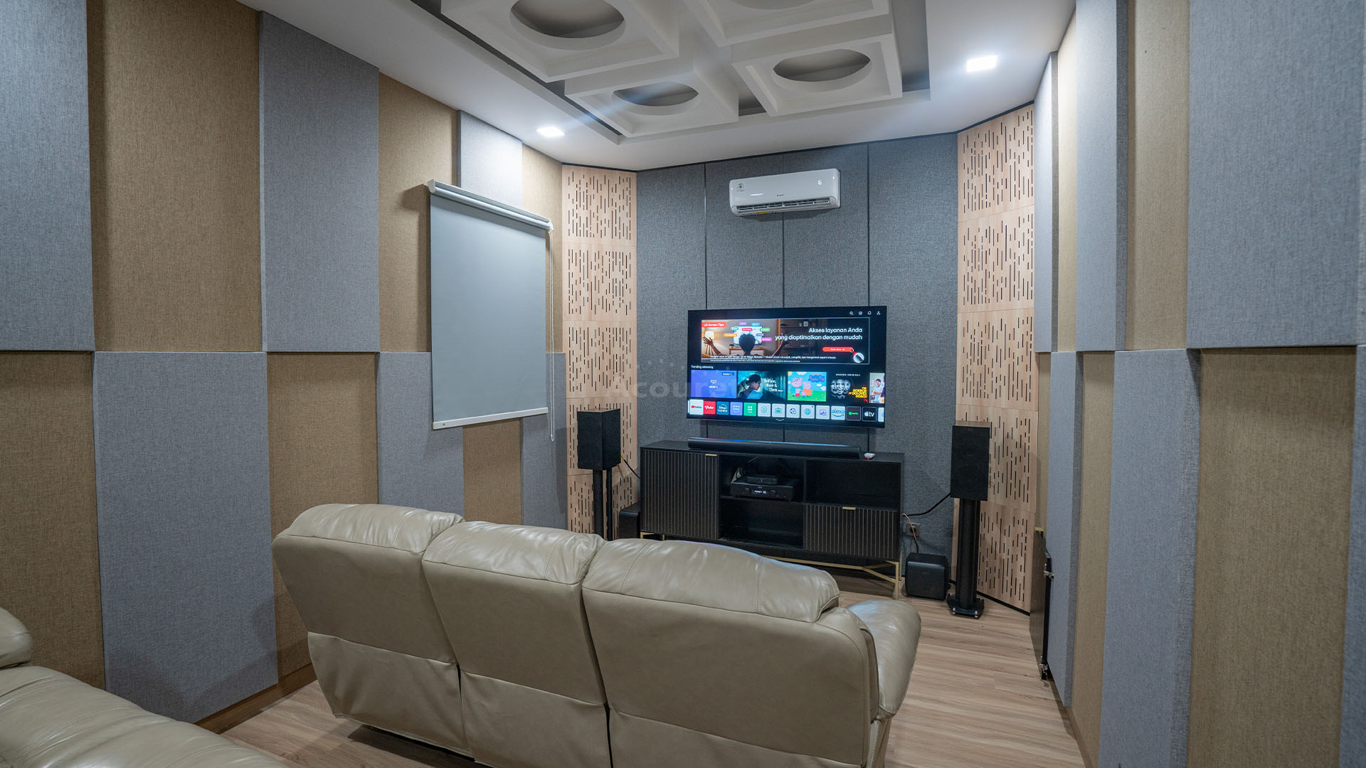Acourete Fiber Peredam Suara Home Theater