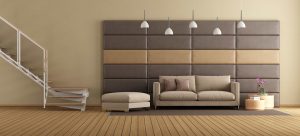 desain akustik interior secara seamless pada lounge rumah